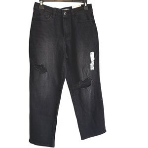 So Black Distressed Women’s Jeans Size 7/28 W NWT